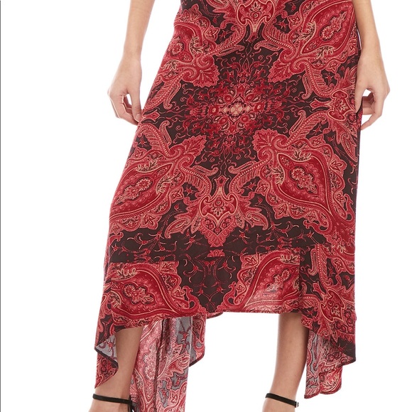 FREE PEOPLE Ruffled Hem Paisley Skirt - Picture 2 of 5